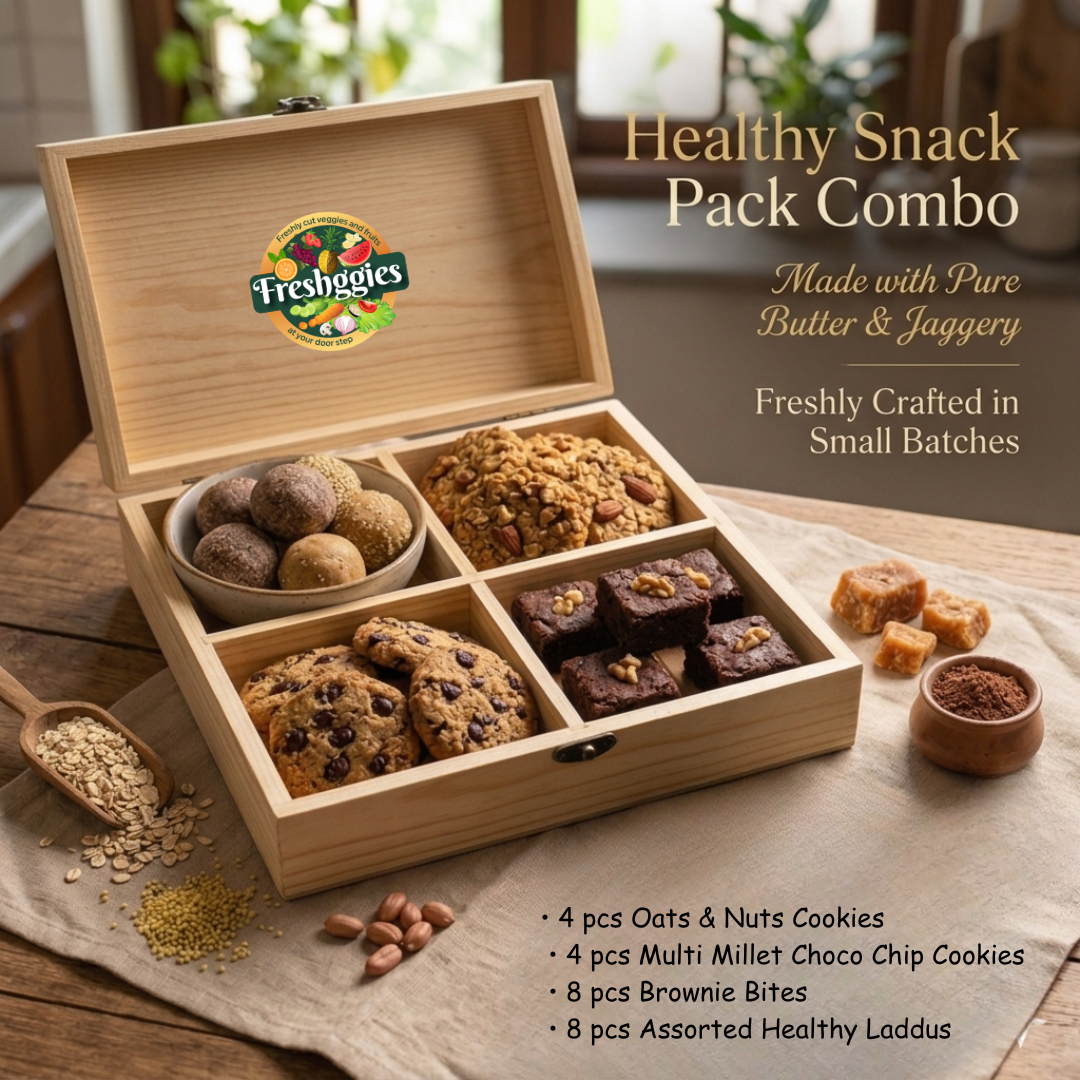 Healthy Snack Pack Combo | Cookies, Brownie Bites & Assorted Laddus