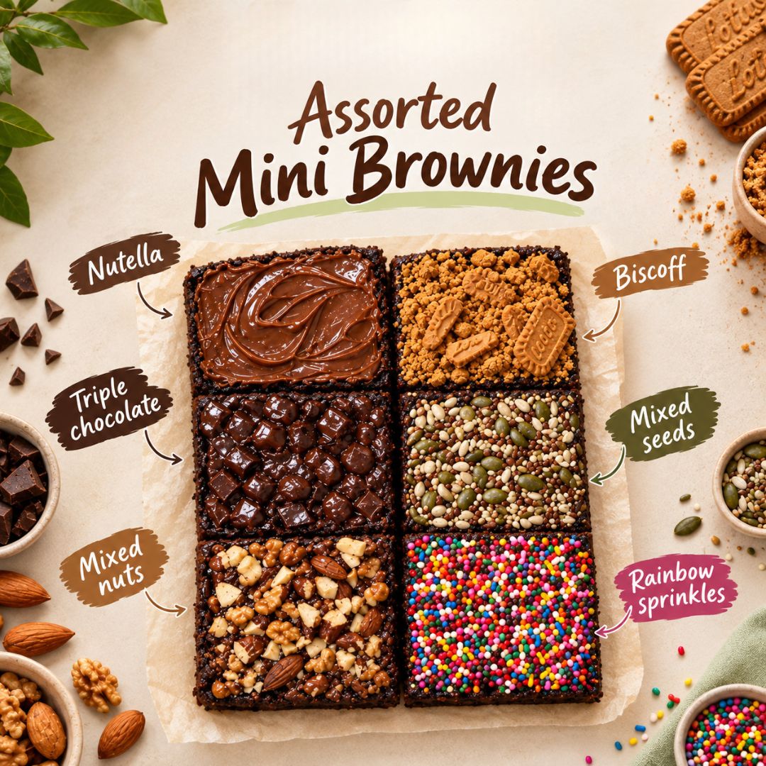 Assorted Mini Brownies /  மினி பிரவுனீஸ்