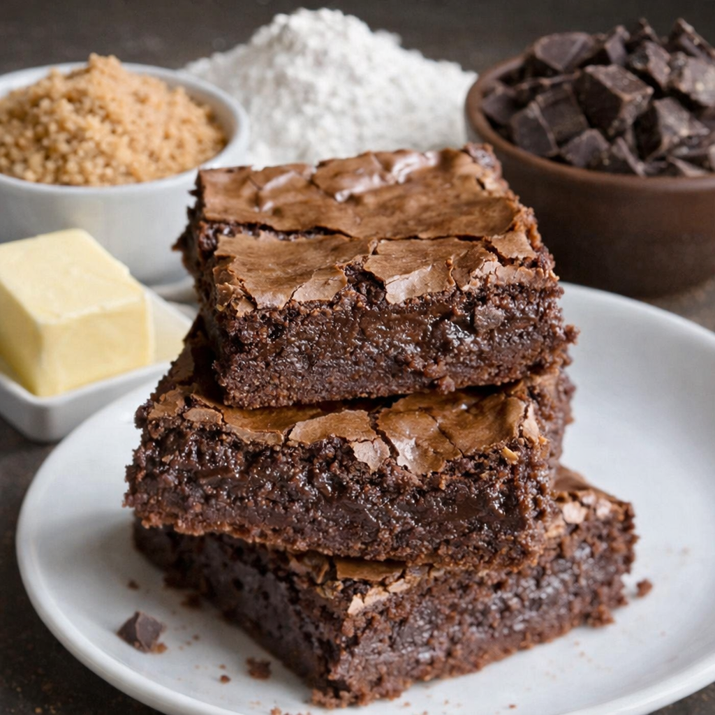 Eggless Whole Wheat Brownies