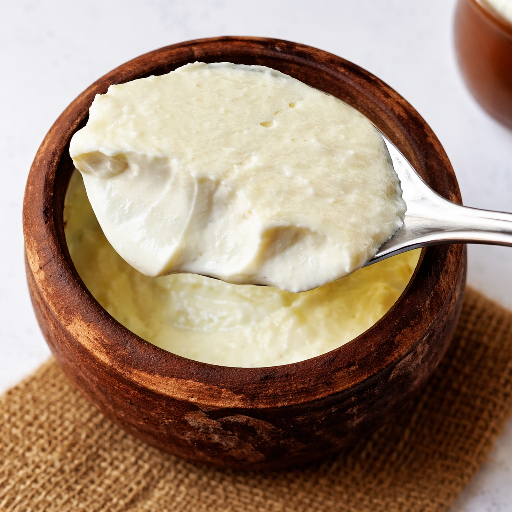 Homemade thick curd