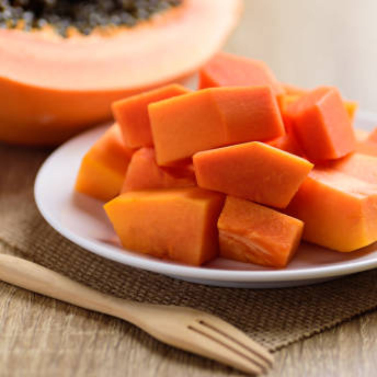 Papaya fruit Cuts