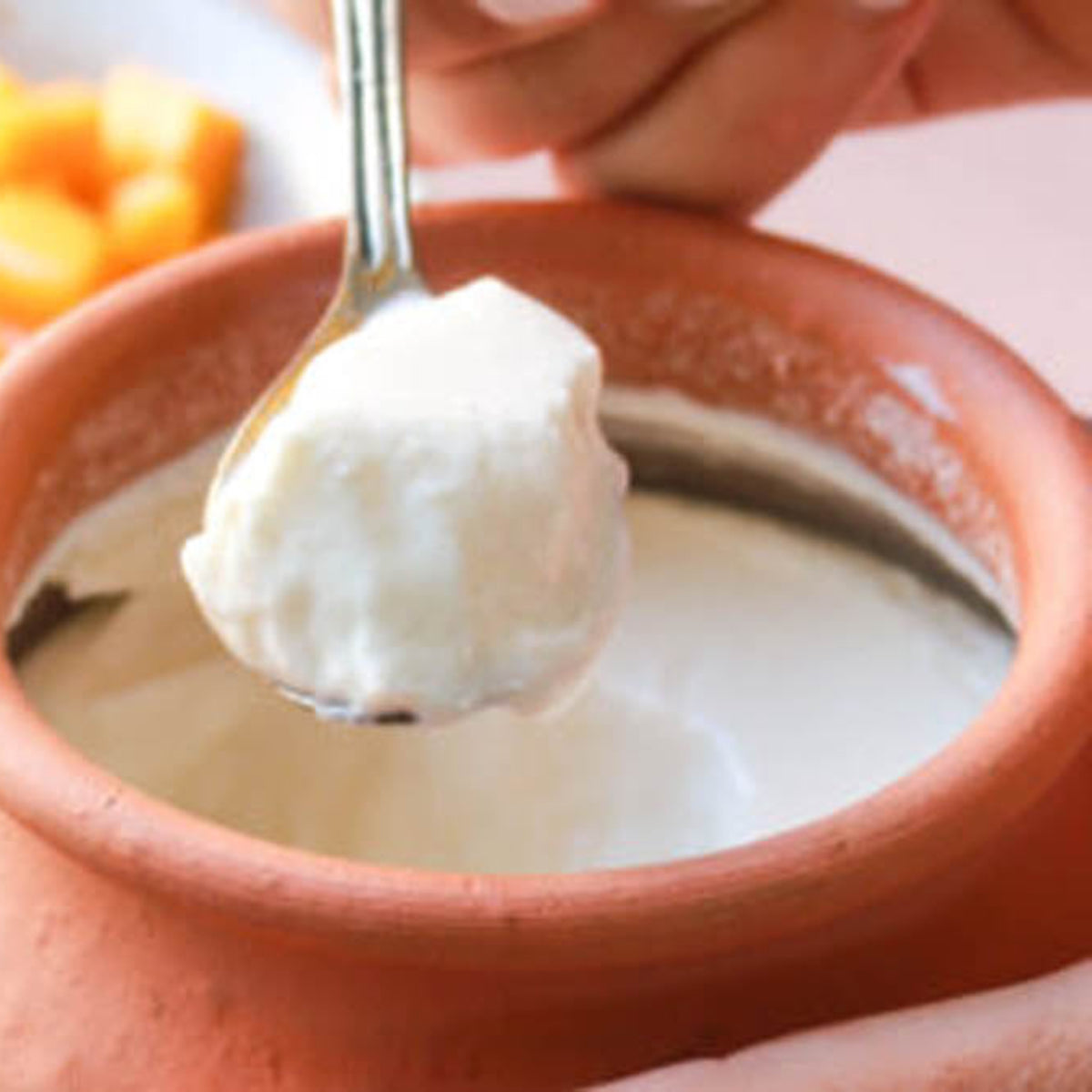 Homemade thick curd