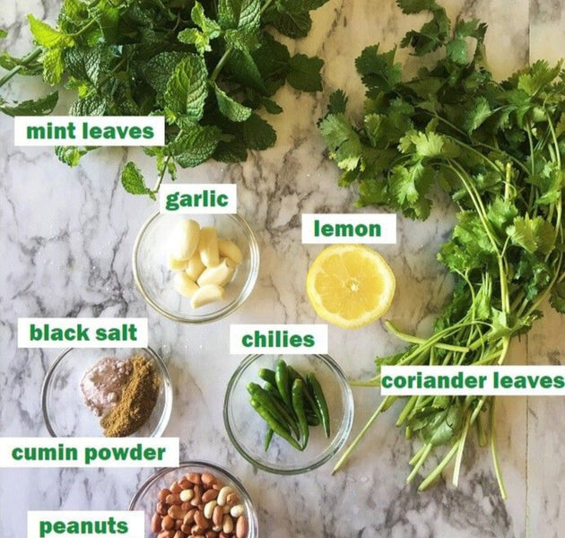 Mint Chutney (Pudina Chutney) Cuts