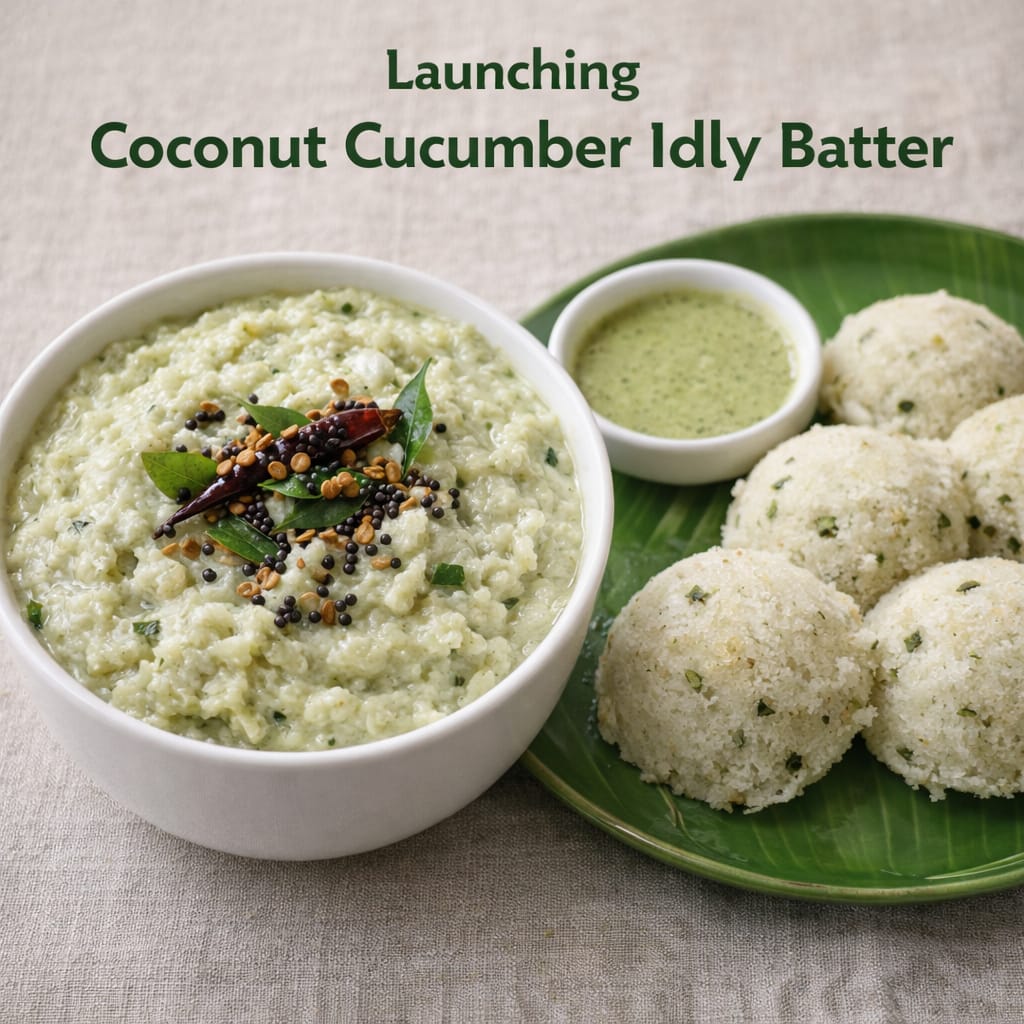 Coconut  Cucumber Idly Batter (800ml) Seasonal