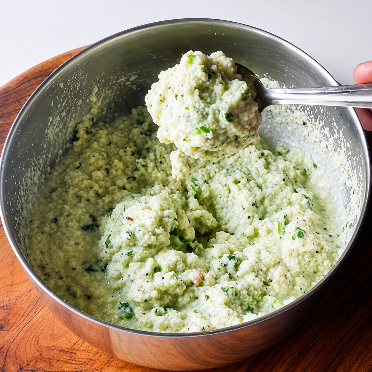 Coconut  Cucumber Idly Batter